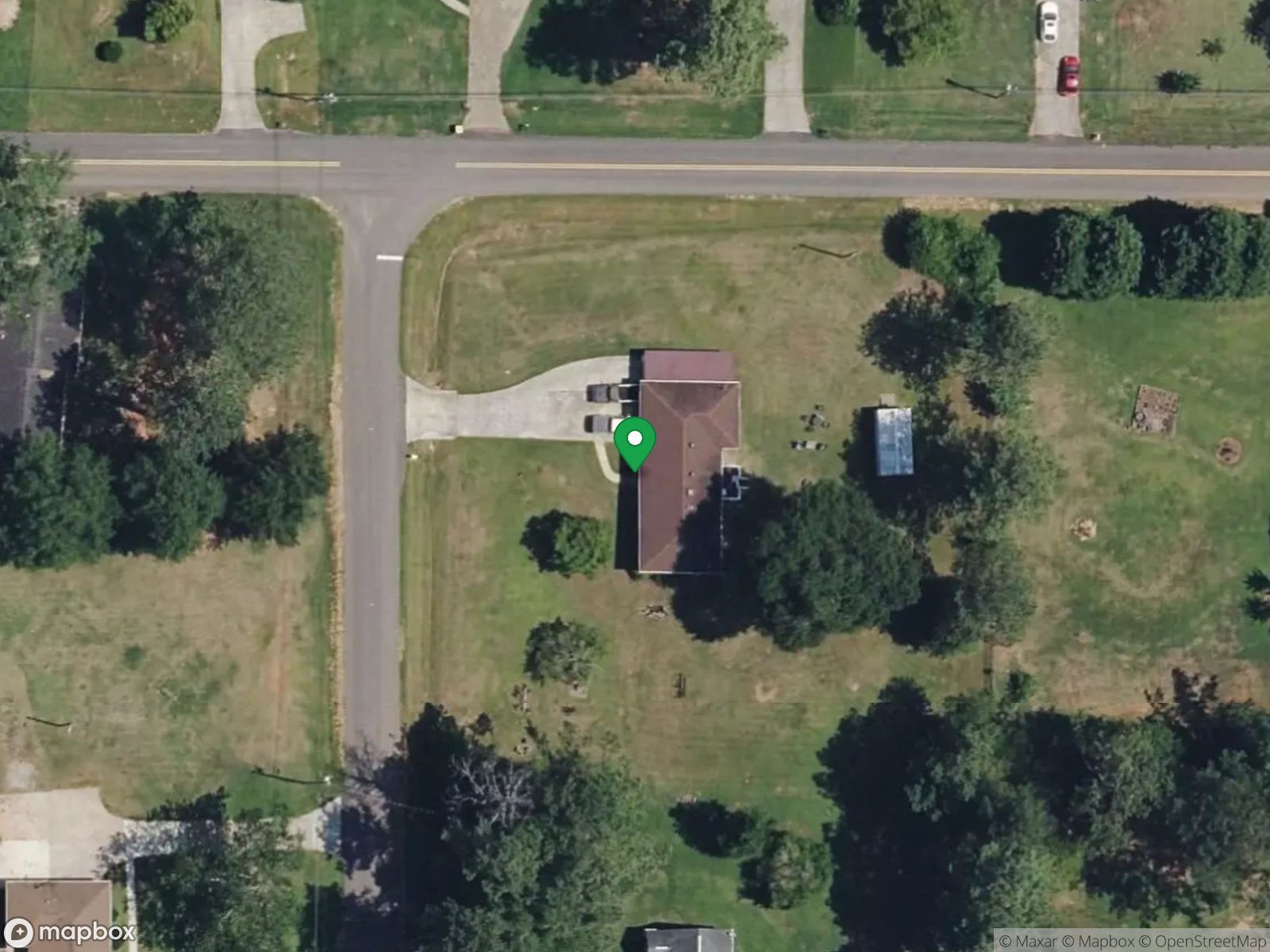 Sample property satellite view